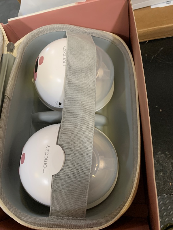 Photo 1 of Momcozy M5 Smart APP Controlled Wearable Breast Pump, Hands-Free Wireless Electric Pump, 3 Modes 9 Suction Levels, BPA-Free, Portable Lightweight, 24mm Flange, 2-Pack Cozy Red
