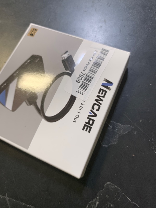 Photo 1 of [Upgrade] HDMI Switch 3 in 1 Out, 4K@60Hz HDMI 2.0 Switch Splitter with 2.6FT Long HDMI Cable, 3-Port HDMI Switcher Selector, Supports 4K 30Hz 3D 1080P HDCP2.2 for PS5 Xbox DVD Player Fire Stick PC