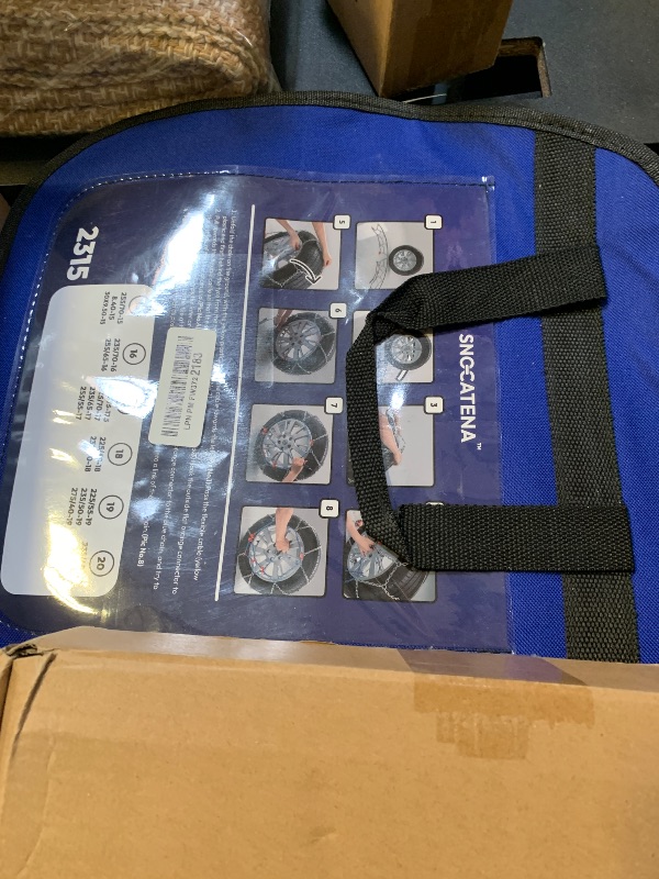 Photo 1 of Snow Chains for Cars, SUVs & Pickup Trucks – Quick Fit, Easy Installation, Reusable Universal Tire Chains for Winter Emergency Traction (Set of 2)