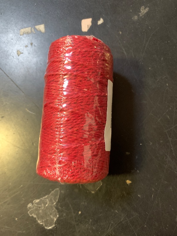 Photo 1 of (109 Yards/1.5mm/35 Colors Optional) Macrame Cord Craft Macramé Cotton Baker Twine Craft Making Knitting Cord Rope DIY Wedding Decor Supply Christmas Wrapping String Rope (Red&1.5mm)