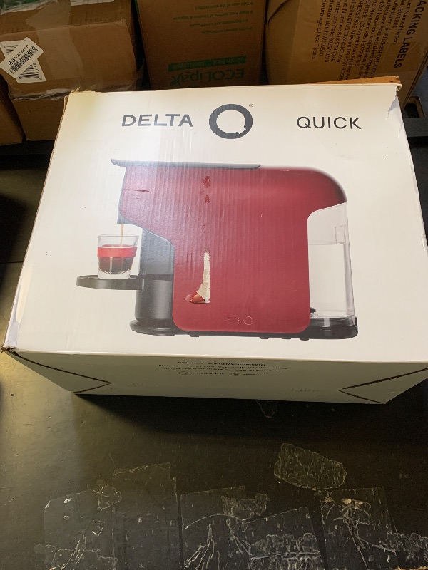 Photo 1 of Delta Q Quick Espresso Capsule Machine – Compact Size – Works ONLY with Delta Q Pods (Red)