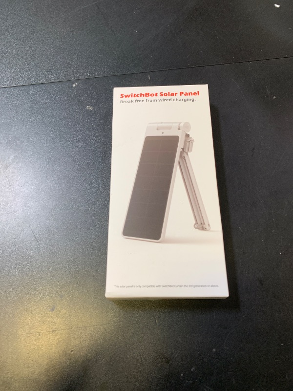 Photo 1 of SwitchBot Solar Panel Charger for Curtain 3 - Performance Upgrade, Easy to Use, Support Low Light Charging, Smart Solar Panel for SwitchBot Curtain 3 Rod/U Rail, Non-Stop Solar Power Supply