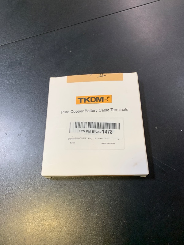 Photo 1 of TKDMR 10pcs 6 AWG-3/8 Battery Lugs,Heavy Duty Wire Lugs,Ring Terminals,Battery Cable Ends,0 Guage terminals,Battery Terminal Connectors with 10pcs 3:1 Heat Shrink Tubing