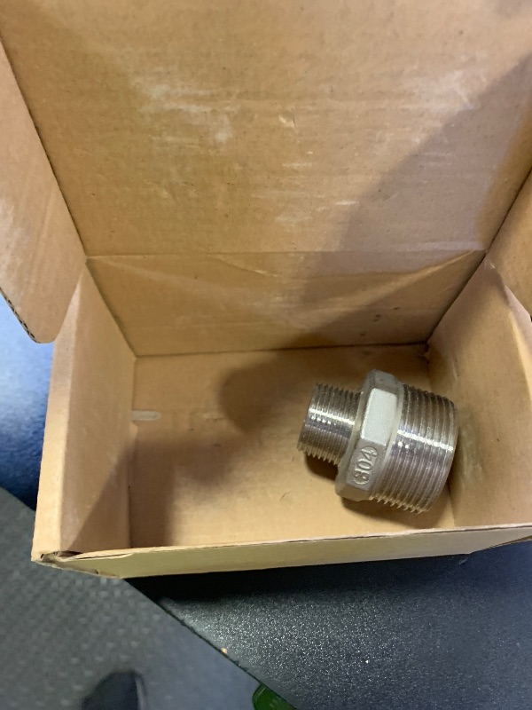 Photo 1 of LOZOME 1-1/4" x 3/4" Male Hex Nipple Threaded Reducer Connector Pipe Fitting Adapter,Stainless Steel 304 NPT