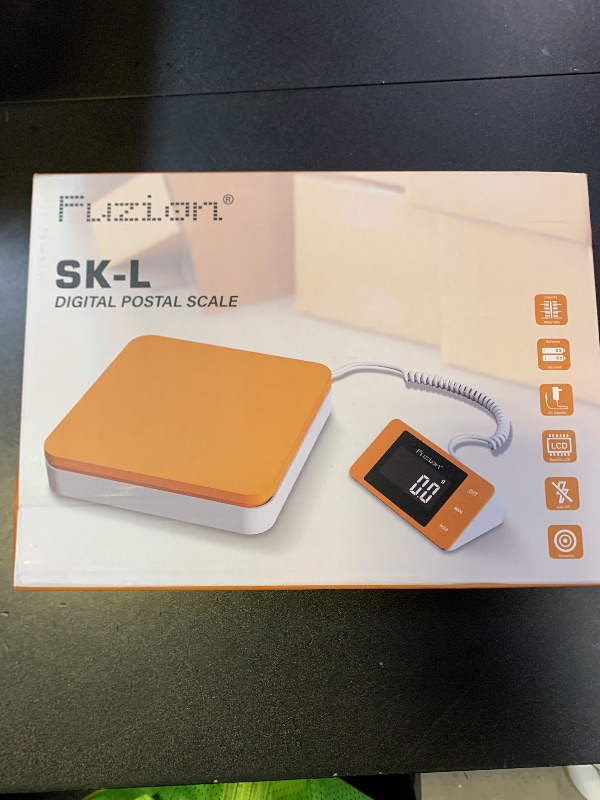 Photo 1 of Fuzion Shipping Scale - Digital Postal Scale 110LB x 0.1oz, Large LCD Display, 5 Units, Scale for Packages, Postage - Dual Power Supply (Batteries & Adapter)