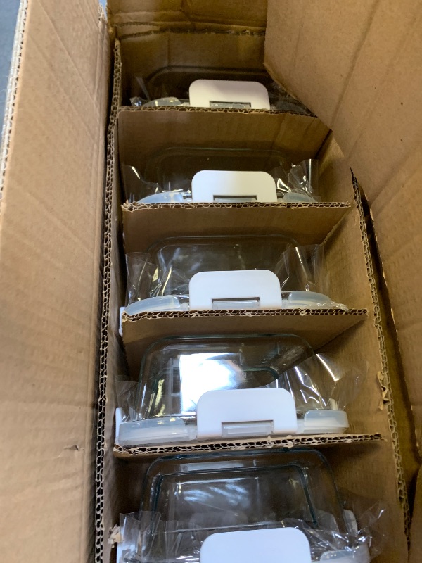 Photo 1 of [5-Pack,36 Oz]Glass Meal Prep Containers 2 Compartments Portion Control with Upgraded Snap Locking Lids Glass Food Storage Containers, Microwave, Oven, Freezer and Dishwasher (4.5 Cups, White)