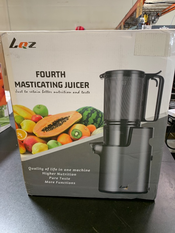 Photo 1 of Cold Press Juicer, Juicer Machines with 5.4" Wide Feed Chute for Juice Extractor, Professional Slow Masticating Juicer for Whole Vegetables & Fruits with High Juice Yield, Easy to Clean (Black)