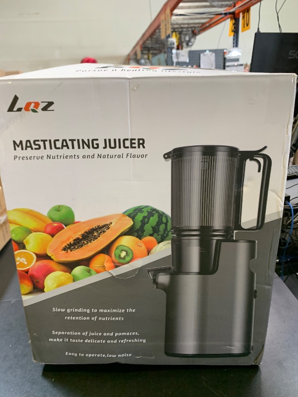 Photo 1 of Cold Press Juicer, Juicer Machines with 5.4" Wide Feed Chute for Juice Extractor, Professional Slow Masticating Juicer for Whole Vegetables & Fruits with High Juice Yield, Easy to Clean (Black)