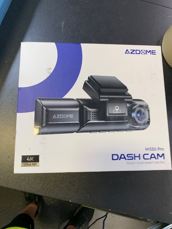 Photo 1 of AZDOME M550 Pro 5G WiFi 3 Channel Dash Cam Built-in GPS, 4K Dual Dash Camera Front and Rear with 64GB Card, 2.5K+1080P+1080P Triple Car Camera, 3.19" IPS Screen, IR Night Vision, 24H Parking Mode