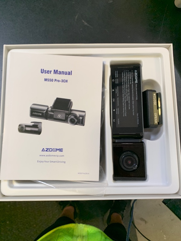 Photo 1 of AZDOME M550 Pro 5G WiFi 3 Channel Dash Cam Built-in GPS, 4K Dual Dash Camera Front and Rear with 64GB Card, 2.5K+1080P+1080P Triple Car Camera, 3.19" IPS Screen, IR Night Vision, 24H Parking Mode