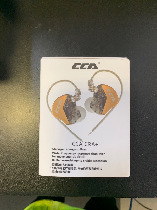 Photo 1 of CCA CRA+ in Ear Monitor Earphone, Patented Ultra-Thin Diaphragm Dynamic Driver IEM, Clear Sound & Deep Bass, Wired Earbuds with Tangle-Free Removable Cord