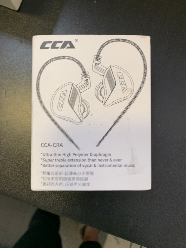 Photo 1 of CCA CRA in Ear Monitor, Ultra-Thin Diaphragm Dynamic Driver IEM Earphones, Clear Sound & Deep Bass in Ear Headphones, Wired Gaming Earbuds with 2 Pin Detachable Cable for Singer Musicians Drummers