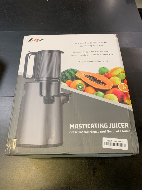 Photo 1 of Cold Press Juicer, Juicer Machines with 5.4" Wide Feed Chute for Juice Extractor, Professional Slow Masticating Juicer for Whole Vegetables & Fruits with High Juice Yield, Easy to Clean (Black)