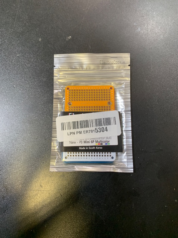 Photo 1 of ElectroCookie Mini PCB Prototype Board Solderable Breadboard for DIY Electronics, Compatible for Mini Arduino Soldering Projects, Gold-Plated (6 Pack, Multicolor)