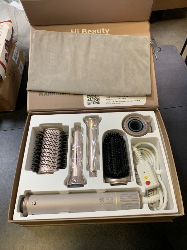 Photo 1 of IBAYS 5 in 1 Hair Styler & Hair Dryer Brush, 110,000 RPM High-Speed Airwrap with Negative Ions for Frizz-Free Styling Fast Drying Curling Straightening Volumizing, Auto Wrap Hot Air Styler