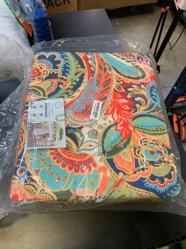 Photo 1 of HOMELYSIAN Outdoor Chair Cushions Set of 2, 18.5 x 16 Inch Patio Chair Cushions for Outdoor Furniture, Water Resistant Outdoor Patio Chair Cushions with Non-Slip Ties(Paisley)
