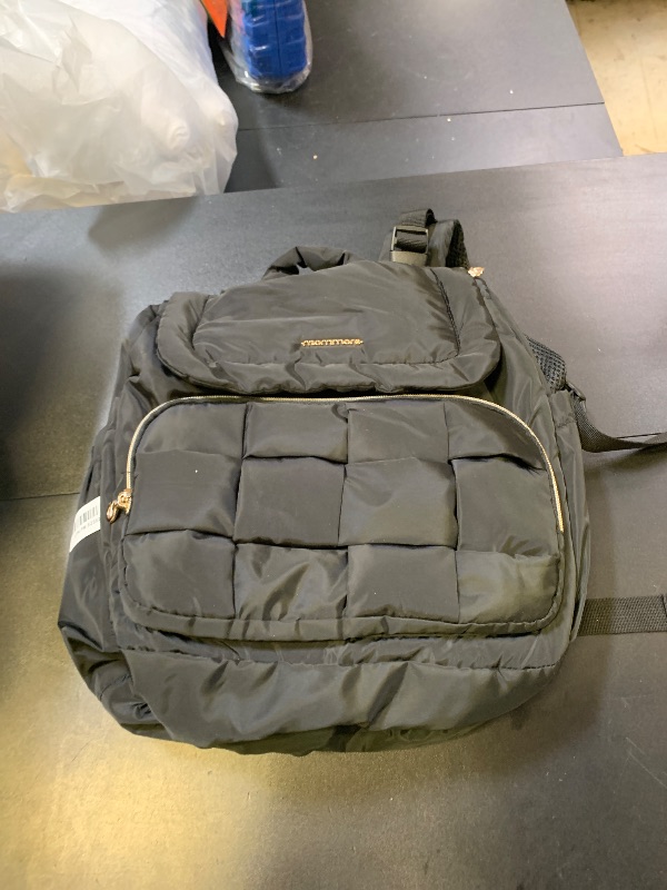 Photo 1 of mommore Small Diaper Bag, Mini Baby Diaper Bag, Puffer Quilted Diaper Backpack with Changing Pad, Insulated Pockets, Stroller Strap, Woven Baby Bag for Travel Work