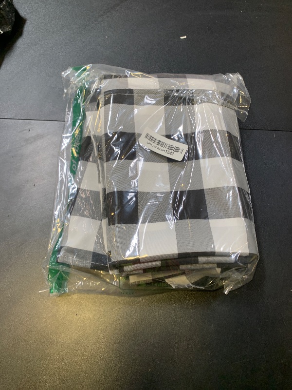 Photo 1 of Hiasan Buffalo Plaid Tablecloth Waterproof, 2 Pack, 60 x 84 inch - Black and White Checkered Table Cloths Rectangle for Outdoor Picnic/Party/Dining