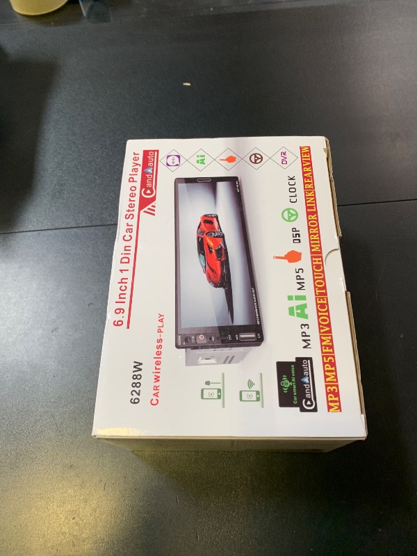 Photo 1 of Wireless Single Din Car Stereo with Apple Carplay,IPS Touch Screen Car Radio with Bluetooth,Backup Camera,FM/AM Car Radio,Car Play Android Auto,AUXTF,Type-C,USB