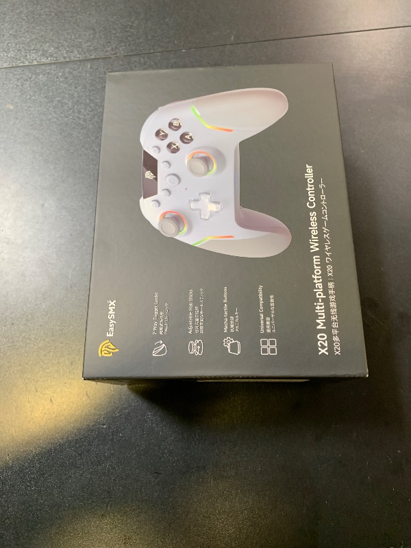 Photo 1 of EasySMX X20 Wireless Gaming Controller with RGB Backlit, 2-Stage Hall Effect Stick, 1000Hz Polling Rate, 6-Axis Gyro on Multi-Platform, Mech Buttons- Compatible with PC/Switch/Steam/Android