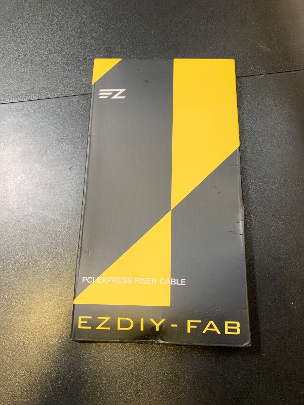 Photo 1 of EZDIY-FAB PCIe 5.0 X16 Riser Cable,128GB/s Bandwidth, for RTX 50/40 & RX 9000/7000 GPUs, PCIe Extension Card, Backward Compatible with PCIe 4.0/3.0,Vertical GPU Mount,Right Angle-20cm,White