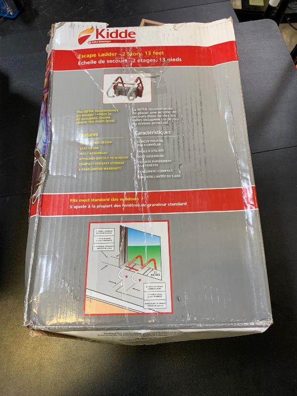 Photo 1 of Kidde Fire Escape Ladder, 2-Story Rope Ladder, Extends to 13-Feet, Anti-Slip Rungs