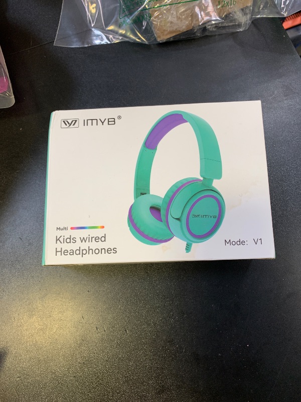 Photo 1 of IMYB V1 Kids Headphones, Wired Stereo Foldable Tangle-Free 3.5mm Adjustable On-Ear Headphones for Kids for School/Toddlers/Childrens/Teens/Boys/Girls/Ipad/Tablet/Kindle/Phones/Travel/Plane (Green)