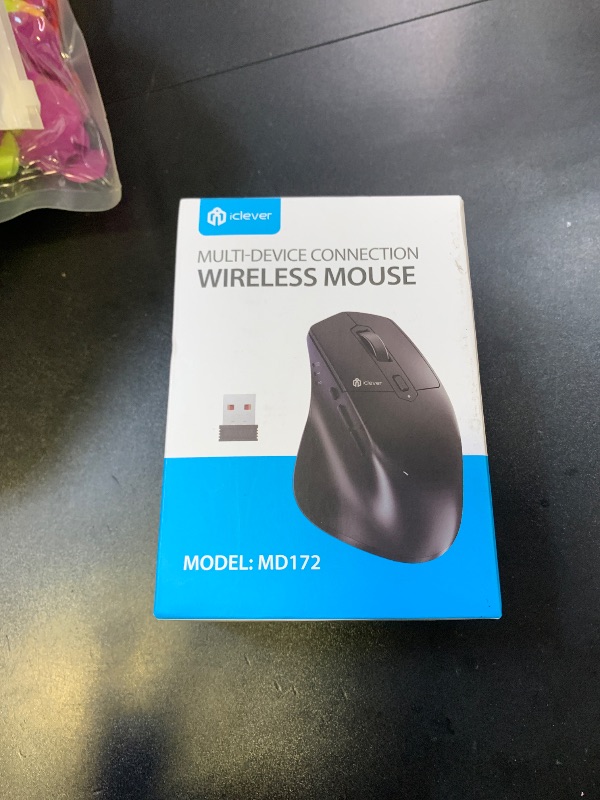 Photo 1 of iClever Wireless Mouse with Bluetooth or USB Receiver, 5 Adjustable 2400DPI Rechargeable Computer Mice, Wireless Mouse for Laptop, iPad, MacBook, Tablet, PC