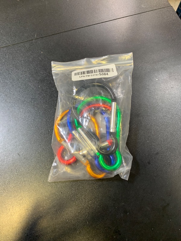 Photo 1 of 5 Pcs 4" Aluminum Carabiner Clip Big Spring Snap Key Chain Hook for Outdoor Carabeaner Keychain Clip Great for Outdoors Keychains Gear Organization Accessory