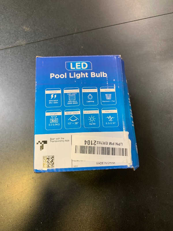 Photo 1 of Broadroad LED Pool Light Bulb 120V 65W Daylight White 6000K Swimming Pool 6000LM Pool Light Bulb Replacement for Most Pentair Hayward Light Fixtures (Pool 65W)