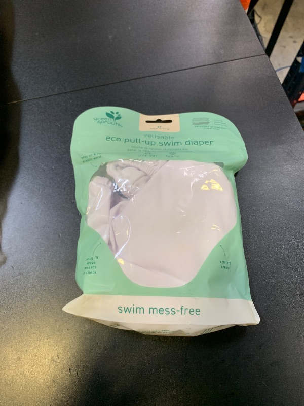 Photo 1 of i play. by green sprouts Reusable, Eco Pull-up Swim Diaper, UPF 50, 4T, White, Patented Design, STANDARD 100 by OEKO-TEX Certified