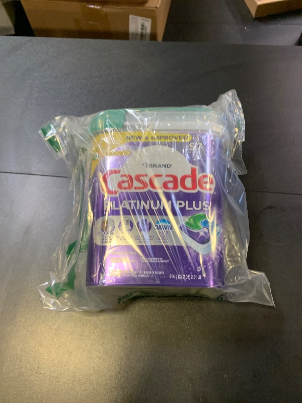 Photo 1 of Cascade Platinum Plus Dishwasher Pods, Dishwasher Detergent, Dish Detergent Soap, Lemon, 57 Count