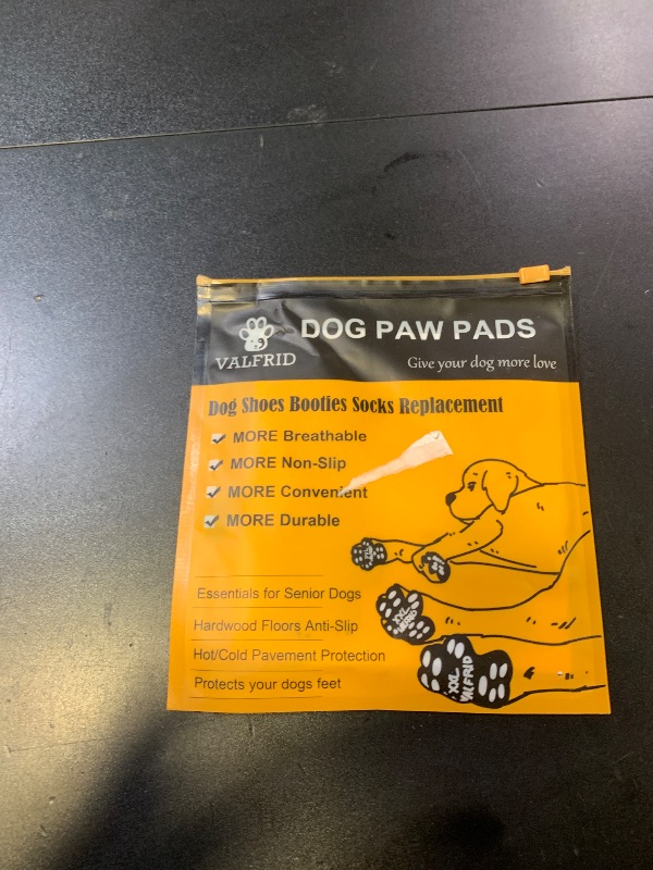 Photo 1 of VALFRID Dog Paw Protector Anti-Slip Grips to Keeps Dogs from Slipping On Hardwood Floors,Disposable Self Adhesive Resistant Dog Shoes Booties Socks Replacement XL 24 Pieces