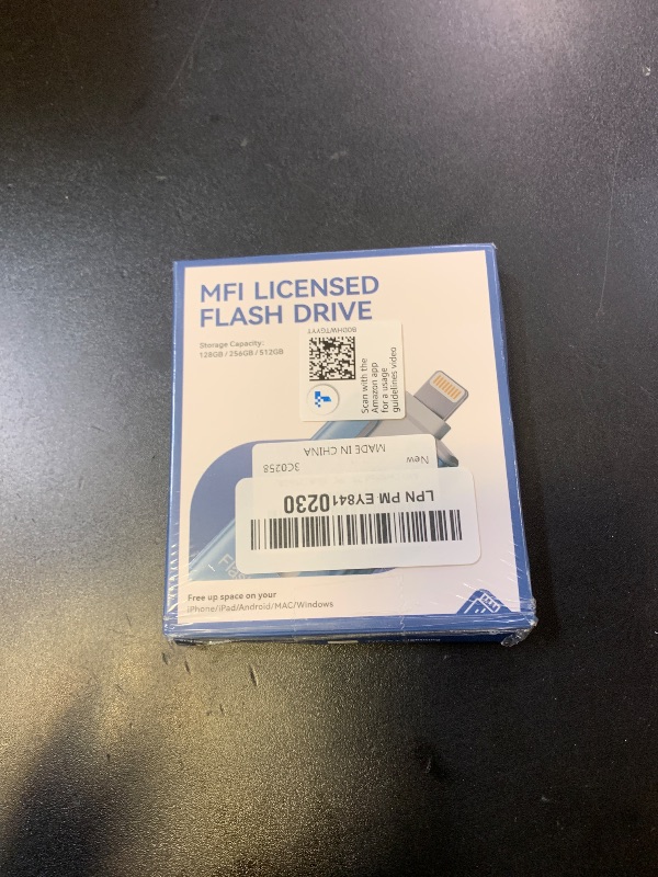 Photo 1 of MFi Certified 256GB Flash Drive for iPhone iPad, Photo Stick for External Memory Storage, Easily Back Up and Save Photos Videos, USB Memory Stick Thumb Drive for iPhone/iPad/Android/PC (Blue, 256GB)1054326931
LPNPMEQ2922618

