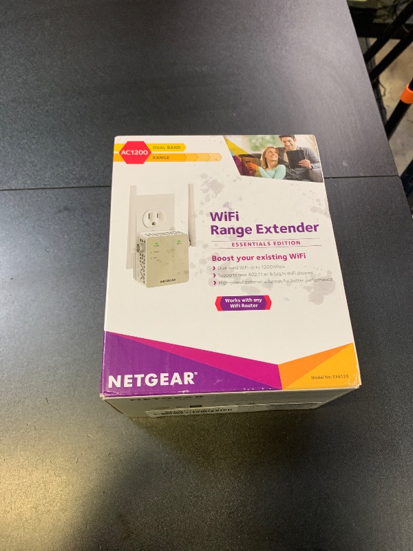 Photo 1 of NETGEAR WiFi Range Extender (EX6120) - Add up to 1,500 sq. ft., 25 Devices - AC1200 Dual Band Wireless Signal Booster & Repeater (Up to 1.2 Gbps Speed), Compact Wall Plug Design – Free Expert Help