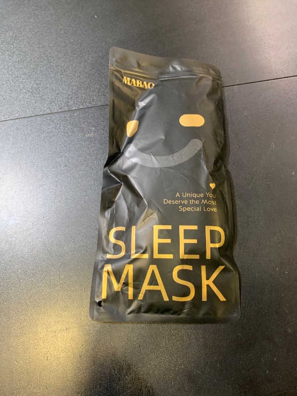 Photo 1 of MABAO Sleep Mask for Side Sleeper, Eye Mask for Sleeping Women Men, 3D Contoured Cup No Eye Pressure 100% Light Blocking Sleeping Mask with Adjustable Strap Night Blindfold Flight, Travel, Nap, Black