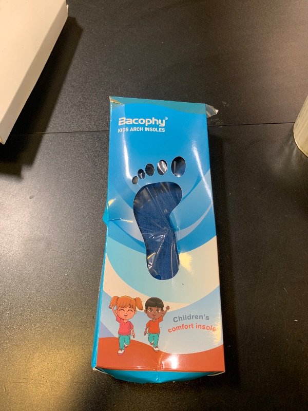 Photo 1 of Bacophy Kids Orthotic Arch Support Shoe Insoles, Children Pu Cushioning Inserts, Shock Absorption Velvet Surfaces Deep Heel Cup Inner Sole for Flat Feet, Plantar Fasciitis, Feet Heel Pain Relief