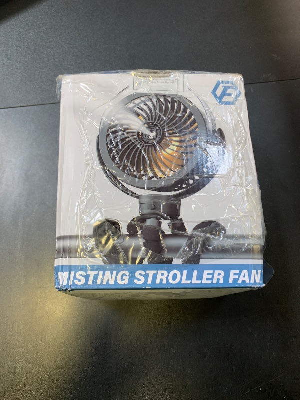 Photo 1 of Misting Stroller Fan, 6000mAh Battery Operated Portable Fan with Light & 360° Pivoting, Personal Fans with Flexible Tripod for Baby, Office, Travel,Treadmill,Outdoors