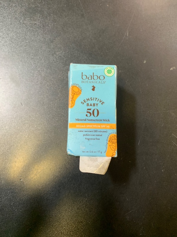Photo 1 of Babo Botanicals Sensitive Baby Mineral Sunscreen Stick SPF 50 - 70% Organic Ingredients - Zinc Oxide - NSF & MADE SAFE and EWG Certified - Water Resistant - Fragrance-Free - Babies & Kids - 2-Pack