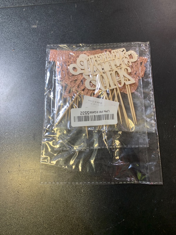 Photo 1 of Gyufise 24Pcs Cheers to 15 Years Birthday Cupcake Toppers Glitter Fifteen Straight Outta 2010 Cupcake Picks Happy 15th Cake Decorations for Happy 15th Birthday Anniversary Party Supplies Rose Gold