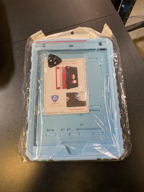 Photo 1 of ZoneFoker Case for iPad 9th/8th/7th Generation 2021/2020/2019(10.2 inch), Heavy Duty Military Grade Shockproof Rugged Protective 10.2" Cover with Built-in Stand for iPad 9 8 7 Gen (SkyBlue)
