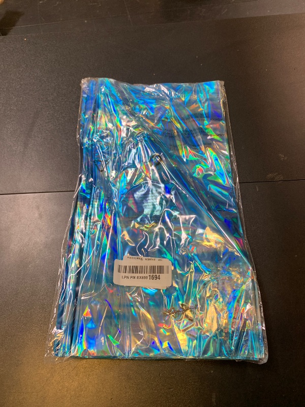 Photo 1 of 3 Pcs Iridescent Waves Tablecloths - Disposable Plastic Ocean Blue Table Cloth Rectangle Table Covers for Under the Sea Beach Surf Pool Party Birthday Party Decorations, 54 x 108 Inch