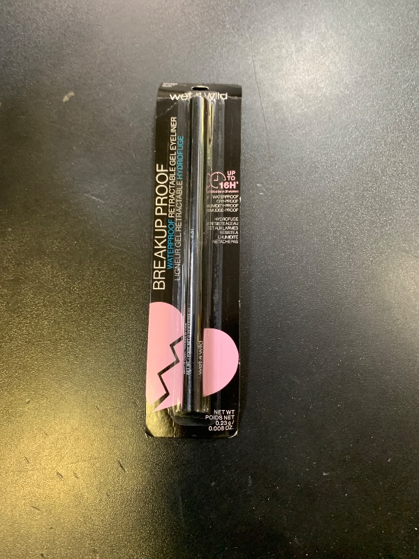 Photo 1 of wet n wild Mega Last Breakup Proof Retractable Eyeliner - Ultra-Fine Brush, Waterproof,16-Hour Long-Lasting Wear - Cruelty-Free & Vegan - Black