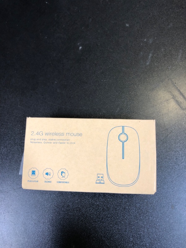 Photo 1 of Vssoplor Wireless Mouse, 2.4G Slim Portable Computer Laptop Mouse with Nano Receiver Quiet Silent Optical Mice for Notebook, PC, Laptop, Computer-Black and Gold