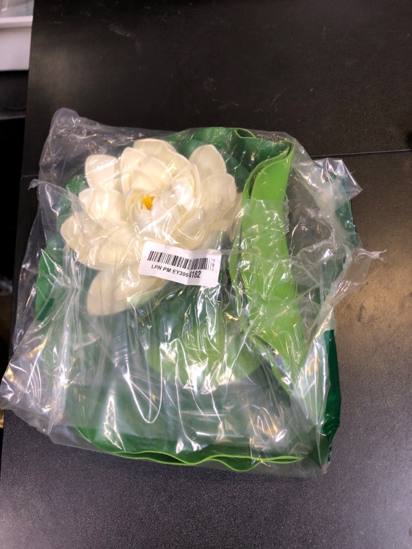 Photo 1 of FFNIU Lily Pad for Ponds, 9 PCS Artificial Lotus, Realistic Water Floating Foam Lotuses Fake Lily Pad for Home Garden Patio Pond