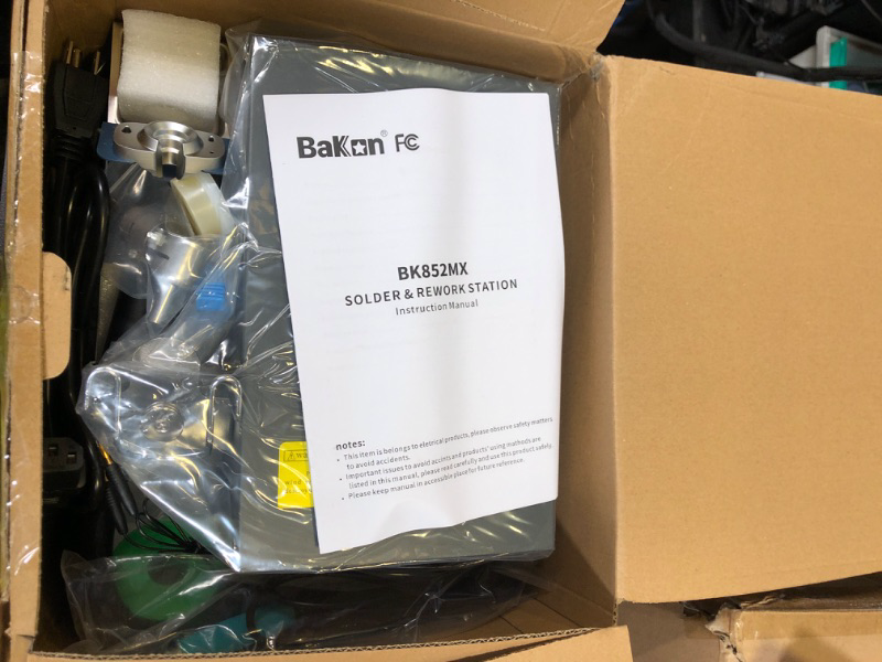 Photo 1 of BAKON 852MX C210 1000W Hot Air Rework Station - Ultra-Quiet Design, Digital Display, Precise Temp Control, Fast Heating, Overheat Protection, Ideal for SMD Soldering, Desoldering & Electronics Repair