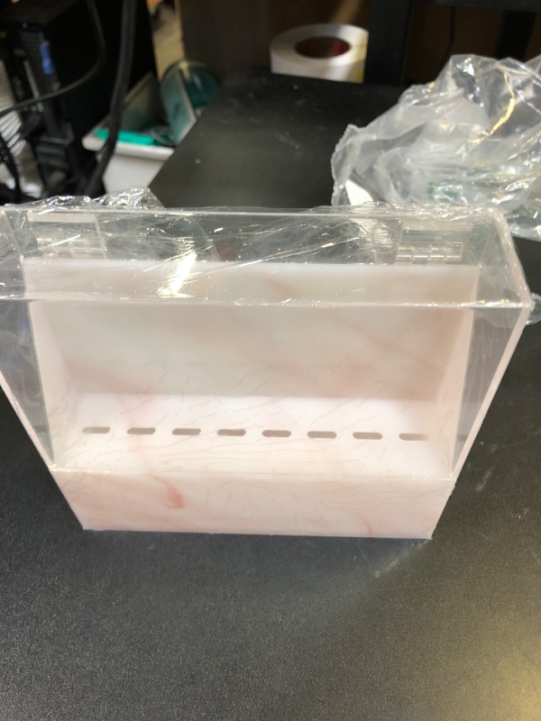 Photo 1 of PINK WITH CLEAR LID ORGANIZER