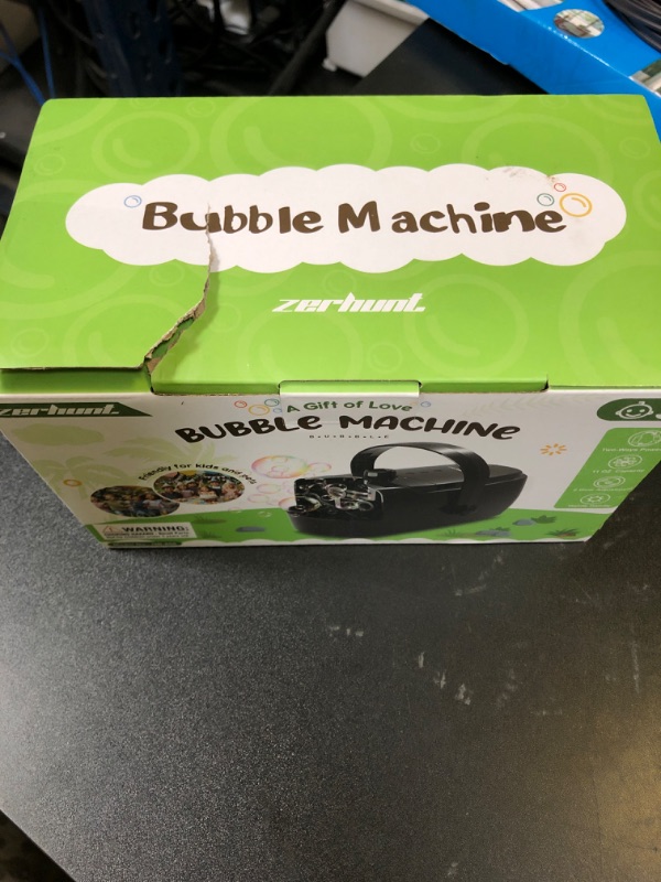 Photo 1 of Bubble Machine Durable Automatic Bubble Blower, 18000+ Big Bubbles Per Minute Bubbles for Kids Toddlers Bubble Maker Operated by Plugin or Batteries Bubble Toys for Indoor Outdoor Birthday Party