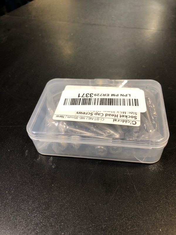 Photo 1 of Cicidorai M6-1.0 x 35mm Socket Head Cap Screws Bolts, 304 Stainless Steel (A2-70), Allen Socket Drive, Bright Finish, Full Machine Threads, Quantity 25