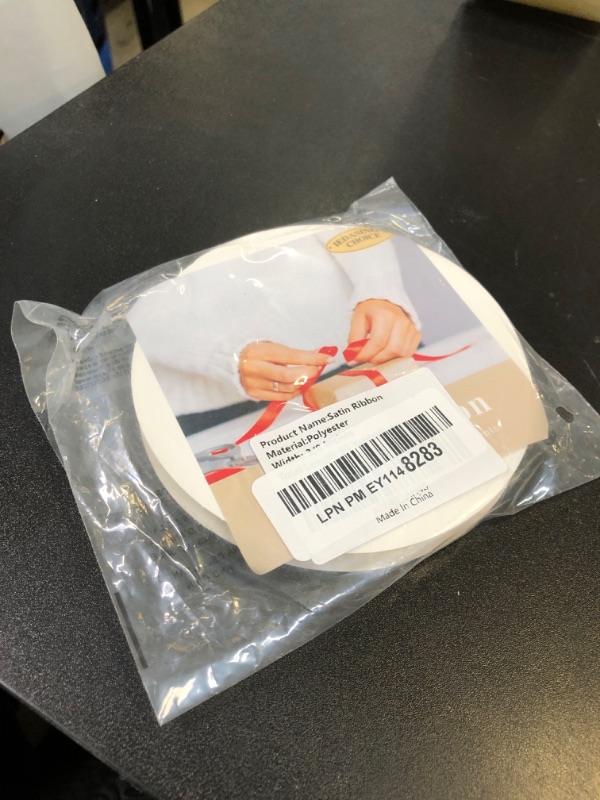 Photo 1 of Gold Ribbon 3/8 Inch x 50 Yards Satin Ribbon Continuous, Single Face, for Crafts, Gift Wrapping, Floral Bouquet, Weddings, and Decorations, with Spool